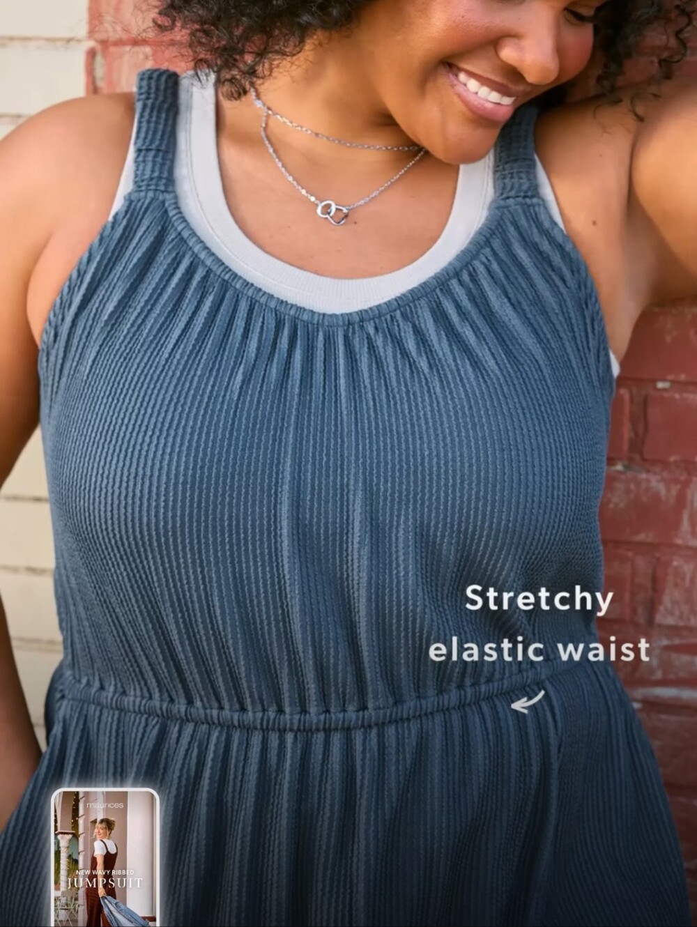 Maurices Wavy Ribbed Jumpsuit - Picture 8 of 11